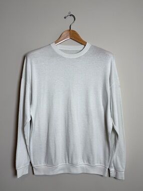 ALO Yoga | Soho Crewneck Sweatshirt | Ivory | PTP 22.5" Small